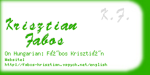 krisztian fabos business card